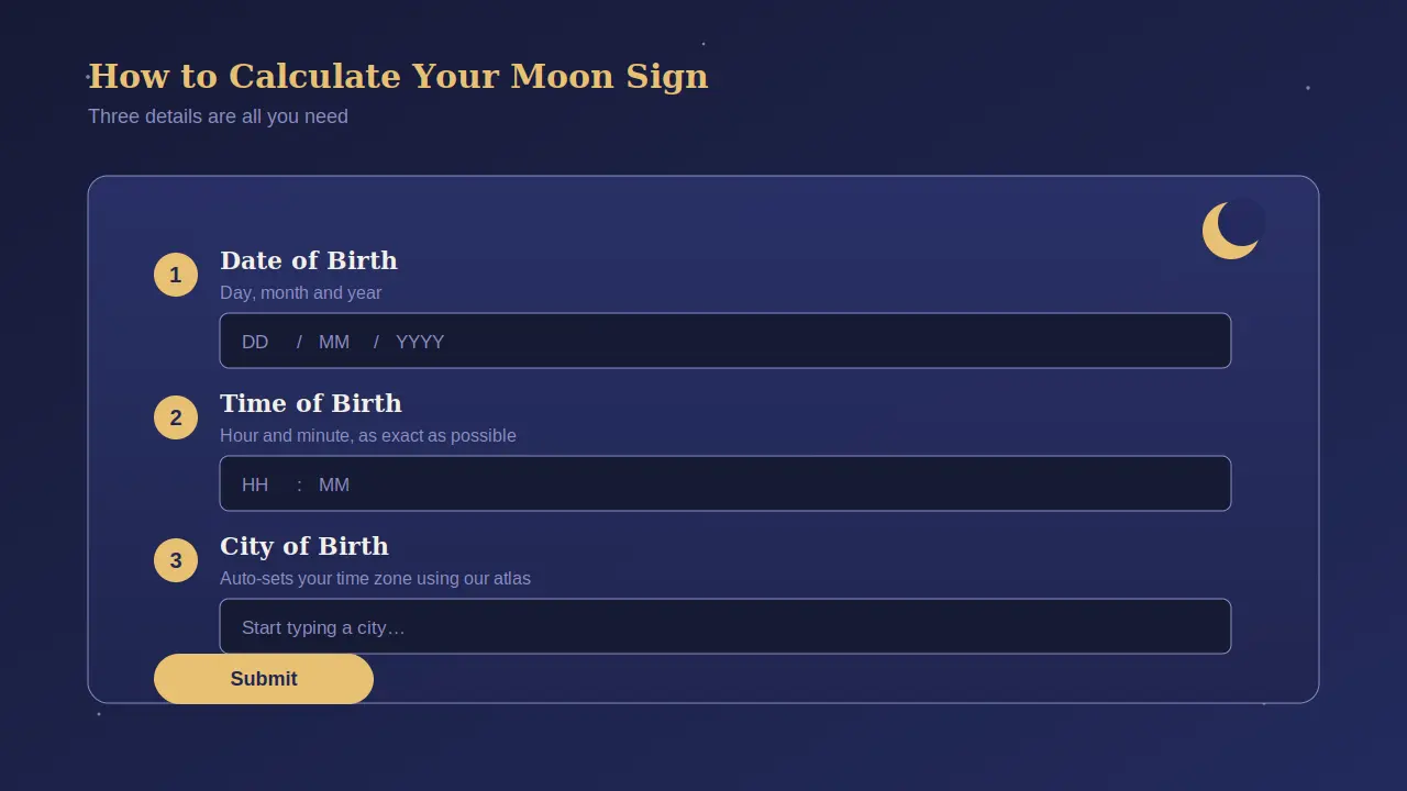 How to Calculate Your Moon Sign with free moon sign calculator